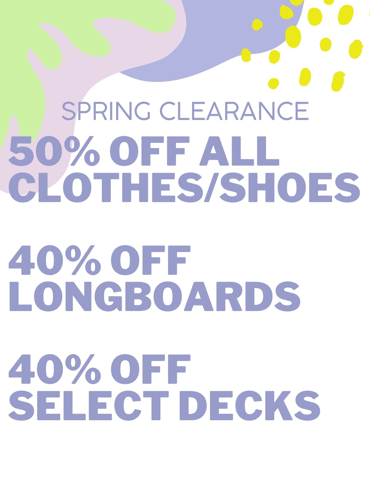 SPRING CLEARANCE SALE – Old School Outdoors