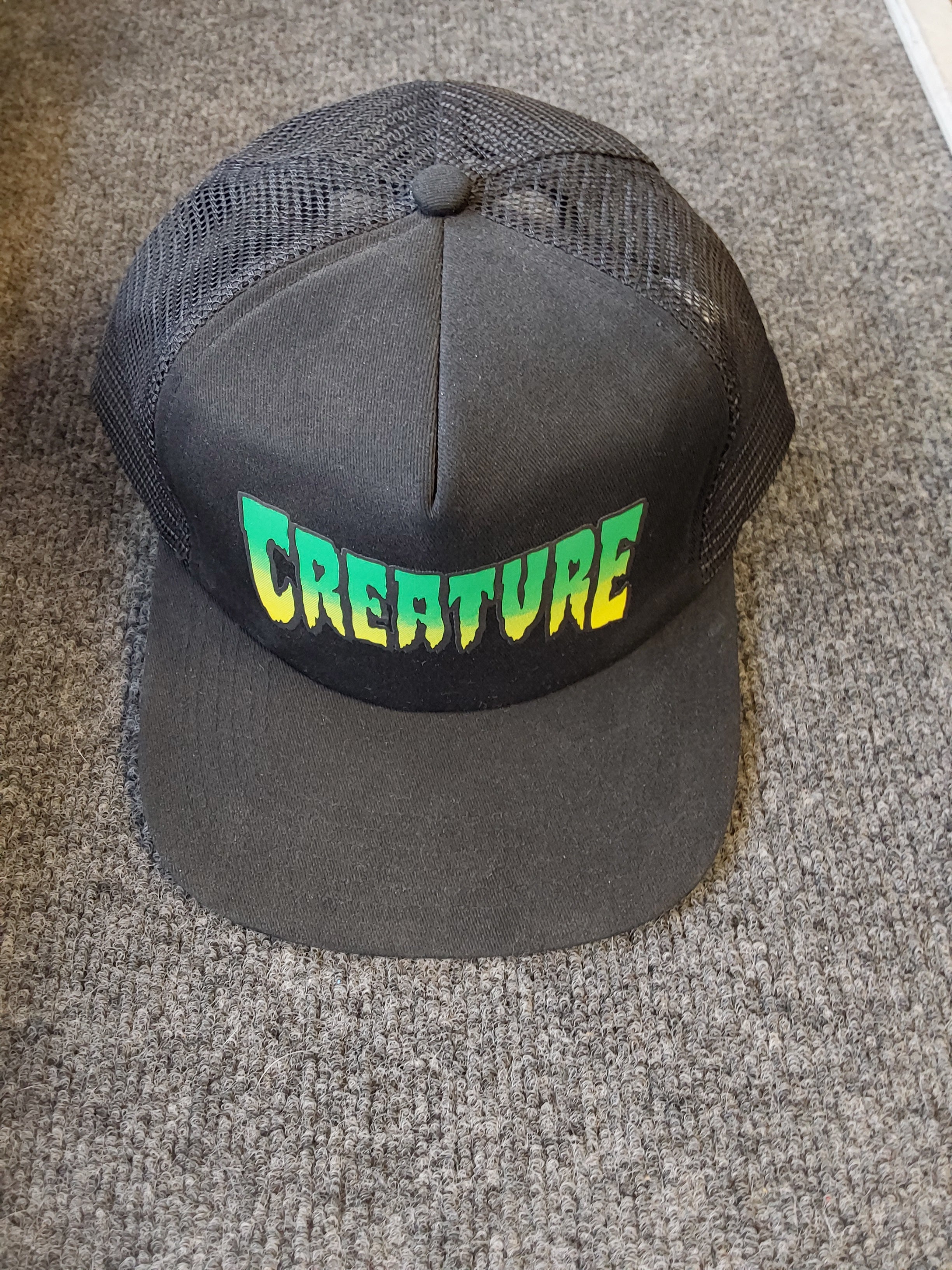 Creature Hat Black Trucker Mesh