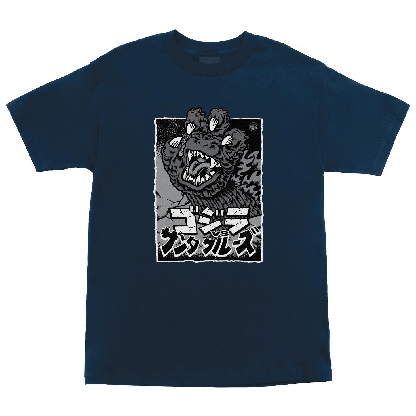 Godzilla Hand Front S/S Heavyweight T-Shirt Mens Navy